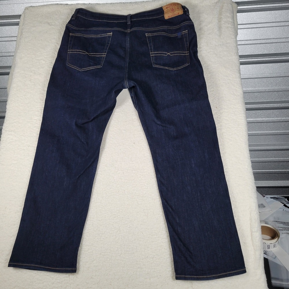 Buffalo David Bitton Jeans Mens 40x30 Dark Indigo Straight Six Mid Rise Denim - Picture 10 of 14